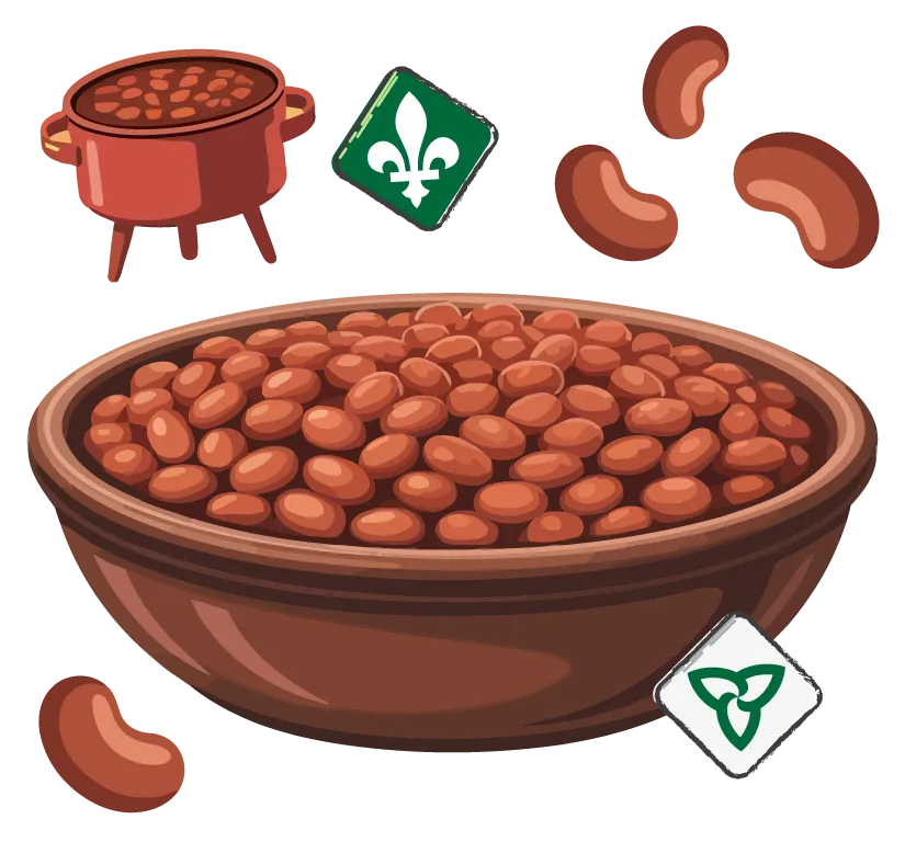 Bol contenant, entre autres, des tranches d’avocat, de radis daïkon et de concombre, des feuilles vertes et des pois chiches.