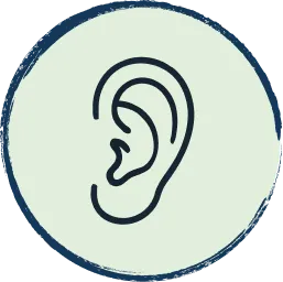 Illustration d’une oreille.