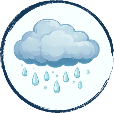 Illustration d’un nuage de pluie.