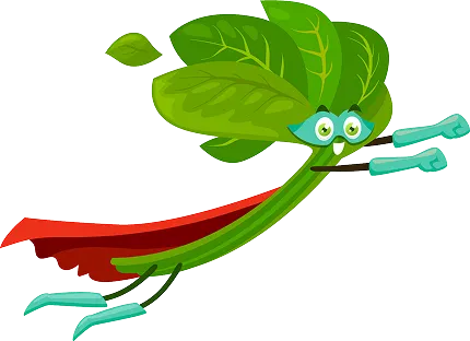 Une branche de céleri superhéroïne qui vole.