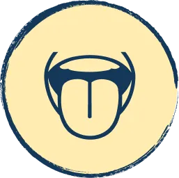 Illustration d’une bouche tirant la langue.