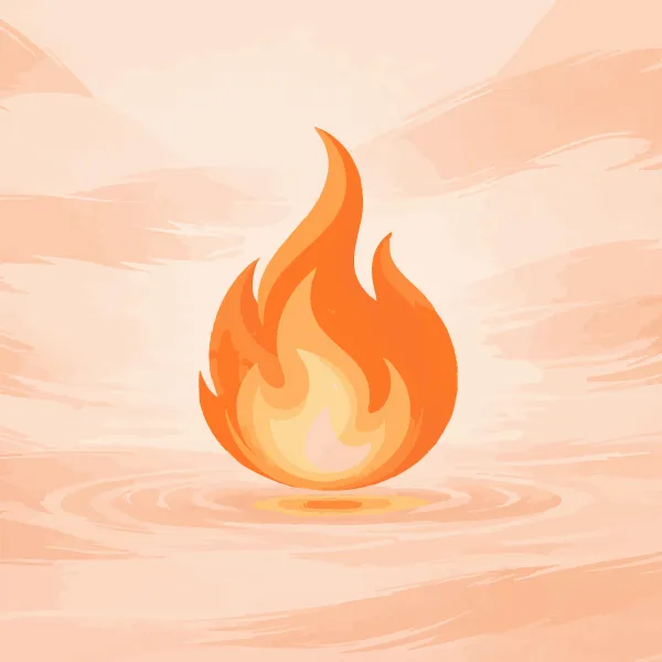Une flamme rouge.